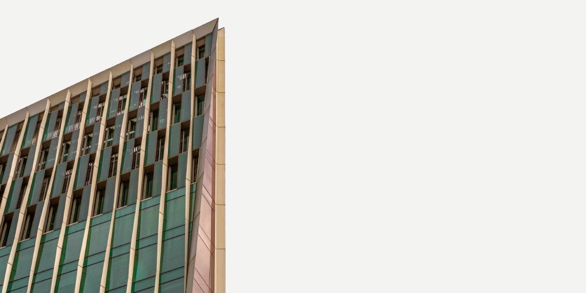 Image of a building covered with cladding